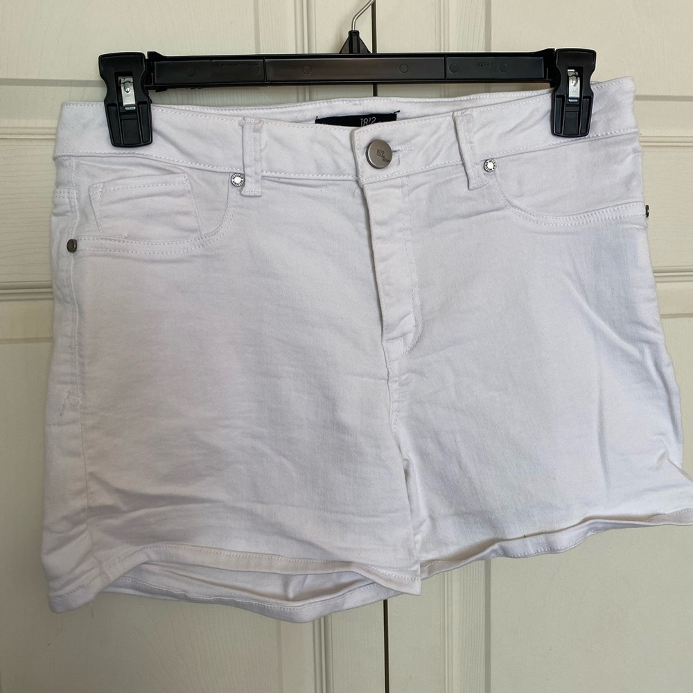 White mini shorts